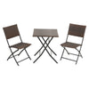 Three-Piece Rattan Garden Furniture 2 Seat Bistro Table Chair Outdoor Patio Set
