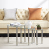 Nest of 3 Tempered Glass Nested Tables Side End Lamp Sofa Tables Living Room
