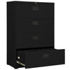 Filing Cabinet Black 90x46x134 Steel M8R1