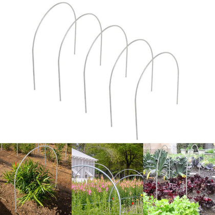 Greenhouse Plant Hoop Grow Garden Tunnel Hoop Support Hoops w/ Pipe Clamps Clips