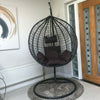 Hanging Egg Chair Cocoon With Cushion Rattan Style Double Single White Black New