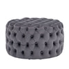 Extra Large 70cm Chesterfield Coffee Table Deep Button Pouffe Footstool Velvet