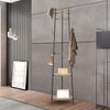 Industrial Wood Metal Coat Stand Clothes Bags Hanger Hooks Storage Shelf Stand