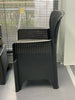 Suntime Roma Balcony Bistro 3pc Set - Plastic Rattan Garden Furniture w/Cushions
