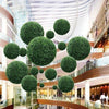 2x Natural Artificial 38cm Boxwood Ball Topiary Indoor/Outdoor Hanging Pot Plant