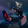 Gaming Computer Table w/ Shelf & Cup Holder Laptop Desk Office Workstation Black