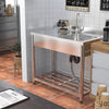 Commercial Kitchen Stainless Steel Catering Sink Single Bowl With Left Platform
