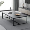 100cm Minimalist Coffee Table Tea Center Dining Table Sturdy Metal Legs Support