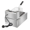 2500W Electric Deep Fat Fryer Stainless Steel Single Cylinder Chip Pan Basket