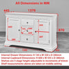 Wilmslow White Painted Large 3 Drawer 2 Door Sideboard SLIGHT SECONDS-WLM26-F233