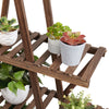 102cm Tall Sturdy Wood Plant Stand Multiple Plant Shelf Step-in Flower Rack Unit