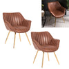 2Pack Banquet Dining Chair in pu Leather Hotel Restaurant Kitchen Side Tub Chair