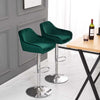 2/4 x Breakfast Bar Stools Bar Chairs Velvet Swivel Chrome Base Gas Lift Kitchen