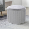 Round Velvet Footstool Dressing Table Chair Bedroom Vanity Seat Ottoman Stool