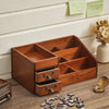 Table Makeup Cosmetic Diaplay Storage Organizer Holder Stand With Drawers Wood