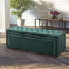 Velvet Upholstered Bench Storage Ottoman Bedroom Tufted Button Seat Blanket Box