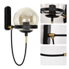 Glass Ball Wall Light Spherical LED Wall Lamp Vintage Industrial Loft Bar Sconce
