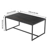 100cm Minimalist Coffee Table Tea Center Dining Table Sturdy Metal Legs Support