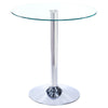 70CM Round Glass Dining Table Cafe Breakfast Glass Top Table Lounge Office Home