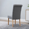 2/4/6x Fabric Button Tufted Dining Chairs Upholstered Kitchen Dining Room Grey