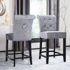 Upholstered Tufted Dining Chair Hourglass/Rolled Backrest Kitchen Side Chairs