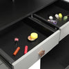Dressing Table with Drawers, Mirror Stool Set Makeup Desk Vanity Table Bedroom