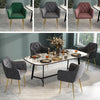 1x Velvet Upholstered Dining Chairs Kitchen Tub Armchair Seat Metal Gold Legs UK