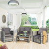 Rattan Garden Furniture 4 Seater Corner Sofa Dining Coffee Table Outdoor Patio
