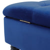 Footstool Pouffe Velvet Upholstered Ottoman Seat Bench Storage Box Long Chair UK