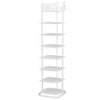 8 Tier Detached Metal Shoe Rack Stand Storage Shelf Organiser Home Decor Door UK