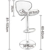 1/2x Bar Stools Kitchen Breakfast Chair PU Leather Gas Lift Swivel Barstool Pub