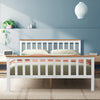 Solid Wooden Bed Frame White 3FT Single Bed Double King Size Pine Slatted Bed