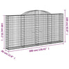 Arched Gabion Baskets 3 pcs 300x30x140/160 Galvanised D8E2