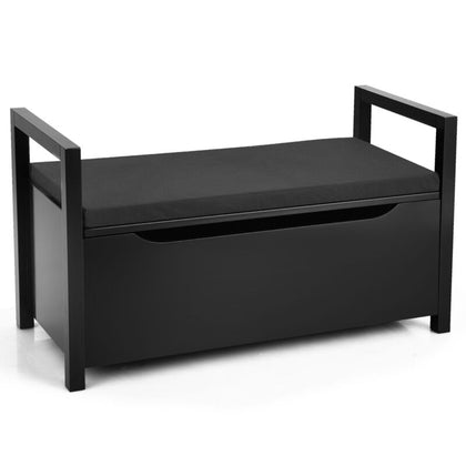 2 IN1 Wooden Shoe changing Bench Shoe Storage Cabinet Organizer Padded Seat