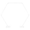 Elegant White Hexagon Wedding Arch Backdrop Stand Floral Arrangement Receptio