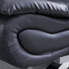 Black Faux Leather Sofa Bed Recliner Chair Sleeper Sofabed 3 Seater Couch Settee