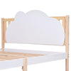 Wooden Bed Frame Storage Drawers 4ft6 Double Size Kids Bed with Cloud Headboard