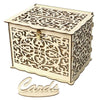 Wedding Card Box DIY Gifts Wooden Money Box with Lock Decoration Party Supplies
