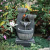 Electric Outdoor Fountains Garden Rockfall Water Feature Cascading Fountain uk