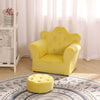 Velvet Kids Mini Sofa Children Armchair with Footstool Toddler Boys Girls Gift