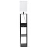 Luxurious Mordern LED 3-Layer Floor Lamp Storage Shelf Reading Light Standing UK