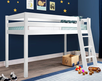 Cabin Bed Kids Bunk Beds Mid Sleeper Loft Bed Single Childrens Pine Wooden Frame