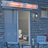 Wall-Mounted/Hanging Electric Patio Heater Infrared Garden Outdoor Heat Settings