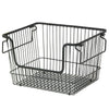 Large Wire Fruit Basket Vegetable Stacking Basket Rack Storage Shelf Stand Metal