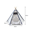 Little Star Folding Pet Teepee House Dog Tent Teepee Bed Washable Cushion Mat UK