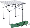 Portable Camping Table Folding Picnic Table Aluminum Roll Up Tabletop W/ Bag