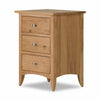 Edward Hopper OAK bedside table. Bedside cabinet with 3 drawers & metal runners
