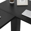 L Shape Corner Computer Table with Bookshelf Home Office Study Laptop Desk Black