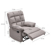 Adjustable Back &Footrest Padded PU Leather Manual Reclining Armchair Sofa Chair