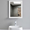 Bathroom Mirror Cupboard Wall-Mounted Storage Cabinet w/Double Doors & Shelf